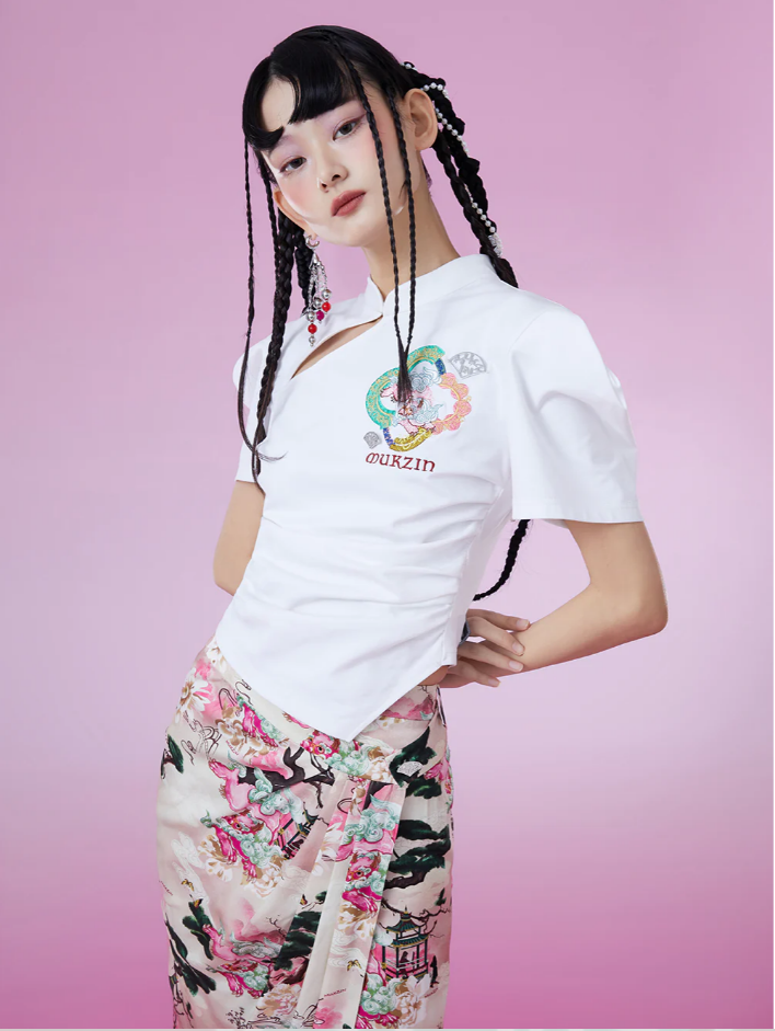 MUKZIN New Chinese Style Trend Original Slim Look-thin T-shirts